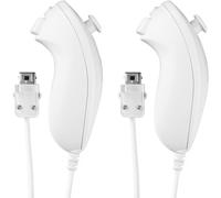 Shiliu-Lot De 2 Contrôleurs Nunchuck Pour Wii, Contrôleur De Jeu À Distance Nunchuk Jostick Compatible Avec Les Manettes De Jeu Vid[