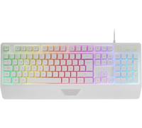 SHILIU-MARS GAMING MK124, Clavier Ergonomique H-Mech, Repose-Poignets Intégré, Éclairage FRGB Rainbow, Clavier Gaming Antighosting [