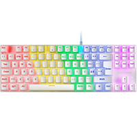 SHILIU-MARS GAMING MK80 Blanc, Clavier Gaming Mécanique TKL FRGB, Antighosting, Switch Mécanique Marron, Langue Portugais[3542]
