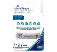 SHILIU-MR935 Clé USB 16GB Argent Combo Flash Drive USB 3.1 + Typ C[2588]