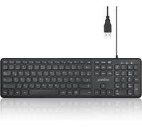 SHILIU-Perixx 11725 PERIBOARD-210 DE Clavier Filaire USB Standard avec Touches de Structure en Ciseaux silencieuses pour Ordinateur[