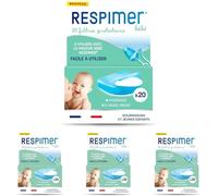 Shiliu-Respimer \U2013 20 Recharges Mouche Bébé \U2013 Doux Et Hygiénique \U2013 Facile À Utiliser \U2013 20 Filtres Protecteur \U2[