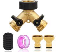 SHILIU-Robinet Double Machine a Laver, Robinet Double de Jardin, Raccord en Y pour Tuyau d'arrosage, 2-Voies Y-Distributeur, Raccor[