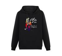 SHILIU YARD Alvin Lee Simple Wild Men's Hoodies Unisex Black Cotton Print Pullover Sweatshirts 3XL
