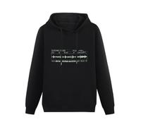 SHILIU YARD Amen Break Waveform Drum Jungle Men's Hoodies Unisex Black Cotton Print Pullover Sweatshirts XL