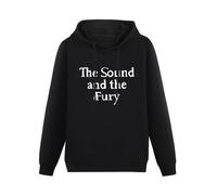 SHILIU YARD As Worn by Ian Curtis The Sound and The Fury Men's Hoodies Unisex Black Cotton Print Pullover Sweatshirts S