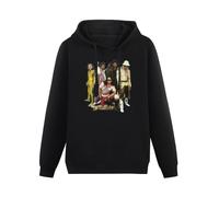 SHILIU YARD Grandmaster Flash and The Furious Five Music Breakdance Men's Hoodies Unisex Black Cotton Print Pullover Sweatshirts L