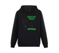SHILIU YARD Green Day Kerplunk Punk Rock Band Men's Hoodies Unisex Black Cotton Print Pullover Sweatshirts M