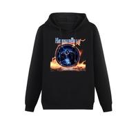 SHILIU YARD Hammerfall Threshold Pull Over Men's Hoodies Unisex Black Cotton Print Pullover Sweatshirts 3XL