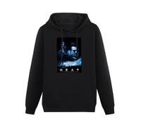 SHILIU YARD Heat Movie 90S Retro Vintage Film Heat Film Men's Hoodies Unisex Black Cotton Print Pullover Sweatshirts XL