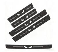 SHILONGBAIHUO 5 Pièces Protection Seuil de Porte de Voiture pour Renault Clio 4 10.2012-08.2019, Le Pare-Chocs de Voiture, Fibre de Carbone Autocollant, Anti-Dirty Antidérapan