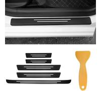 SHILONGBAIHUO 5 Pièces Seuil Porte Voiture Plinthes Autocollant pour Ford Kuga 3 MK3 St-Line 2020-2023 Fiber Carbone Protection Seuil de Porte Voiture Carrosserie Accessoire