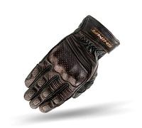 SHIMA AVIATOR DARK BROWN, Gants en cuir vintage pour hommes (Marron foncé, M)