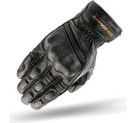 SHIMA AVIATOR BLACK, Gants en cuir vintage pour hommes (Noir, S)