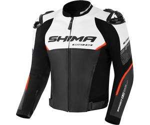 SHIMA Bandit 2.0 veste en cuir de moto perforée, noir-blanc-rouge, taille 50 pour homme