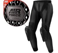 Shima Bandit Pantalon Moto Homme Homologué Genouillères Airforce Pantalon De Moto Armure Cuir Combinaison de Motos Protection Ajustable Genoux Renforcé Airflow Elastique (Hommes, Noir, 54)