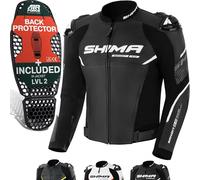 Shima Veste en cuir de moto Bandit 2.0 perforée noir-blanc Taille 54 Homme