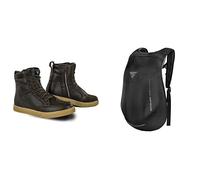 SHIMA Blake, Bottes Moto Homme | Renforcées, Chaussueres de Motard en Cuir, Support de Cheville, Semelle Antidérapante (Marron, 42) AYRO Backpack