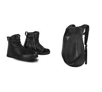 SHIMA Blake, Bottes Moto Homme | Renforcées, Chaussueres de Motard en Cuir, Support de Cheville, Semelle Antidérapante (Noir, 46) AYRO Backpack