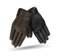 SHIMA BLAKE Gants Moto Homme - Gants Respirant, Élastique, Touchscreen, Vintage et Cuir avec Protecteur de Jointure, Absorbeurs D'chocs Poignet et Doigts, Paume Renforcée (Marron, M)