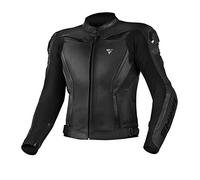 SHIMA CHASE Blouson Moto Homme -Veste Sport Moto en cuir d'été ventilé avec curseurs de l’épaule, protections CE du dos, des épaules et des coudes, doubles coutures renforcées (Noir, 54)