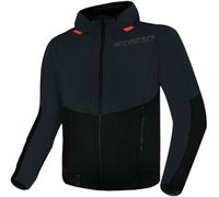 SHIMA Daybreaker Sweat à capuche zippé moto, noir-gris, taille XL pour homme