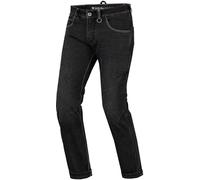SHIMA DEVON Jeans Moto - Ventilés Élastiques Biker Pantalon Coupe Slim avec Renforts en FiberQL, Protections CE pour les Genoux et les Hanches. (Homme, Noir, 34 LONG)