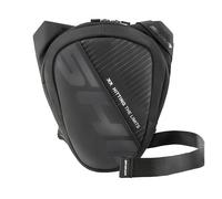 SHIMA Division Hip Bag Sacoche Moto Jambe Homme Femme Sac de Jambe Réfléchissant Multifontion Poche Etanche équipements Cuisse Fanny Pack (Noir, 2 litres)