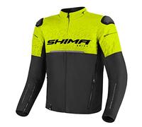 SHIMA Drift Blouson textile de moto, noir-jaune, taille L pour homme