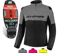 SHIMA DRIFT LADY Blouson Moto Femme - Veste Moto D'été Légère et Respirante en Maille, Protections du dos, des épaules et des coudes, réglage de la largeur (Gris, S)