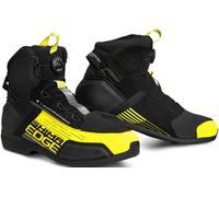 SHIMA EDGE WP Chaussure Moto Homme Cuir Imperméable Homologué Sneakers Protection Chevilles ATOP Fermeture Éclair Latérale Semelle Antidérapante Basket Été Trail Bottes (Hommes, Imperméable, Fluo, 43)