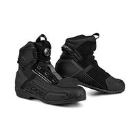 SHIMA EDGE VENTED Chaussure Moto Homme Cuir Ventilés Homologué Sneakers Protection Chevilles ATOP Fermeture Éclair Latérale Semelle Antidérapante Basket Été Trail Bottes (Hommes, Ventilés, Noir, 44)