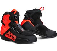SHIMA Edge Vented Chaussures de moto, noir-rouge, taille 45 pour homme