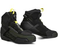 SHIMA Edge Vented Chaussures de moto, Noir/vert foncé, Taille 47