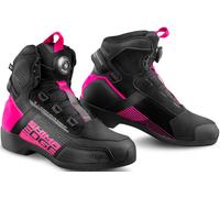 SHIMA Edge Vented Chaussures de moto pour femmes, noir-rose, taille 40