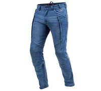 SHIMA Ghost Jeans Moto Homme - Ventilés Élastiques Biker Pantalon Hommes Coupe Slim avec Renforts en Kevlar, Protection CE Genoux (Bleu, 32)
