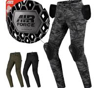 SHIMA GIRO 2.0 LADY Pantalon Moto Femme - Pantalons Élastique, Coupe Slim, Cargo avec Couche de DuraQL, Protection Genoux et Hanches, Poches Latérales (Camo, 24 LONG)