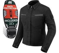 SHIMA Giro Jacket Veste Moto Femme Homologué AirForce Dorsale Blouson Armure Protecion Vestes Stretch Jacket Textile Vetement Ete Touring Motos Aventure équipements Urbain (Femmes, Noir, XS)