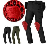 SHIMA Giro Pantalon Moto Homme Homologué Genouillères Airforce Pantalon De Moto Armure Textile Protection Ajustable Genoux Renforcé Airflow Grande Taille Elastique (Hommes, Noir, 32/34)