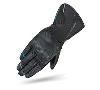SHIMA GT-2 Gants Moto Femme Homologué Cuir Longues Ete Ventilé Etanche Protecteur Perforé Gant Protecion Norme Sport Ventilation Scooter Trotinette Motocyclette (Femmes, Noir - Imperméable, L)
