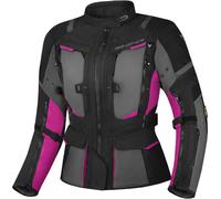 SHIMA Hero 2.0 imperméable à l’eau dames moto textile veste, Noir/Fuchsia, Taille S