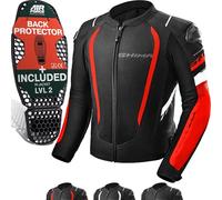 SHIMA Mesh Pro 2.0 Blouson textile de moto, noir-blanc-rouge, taille M pour homme