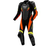 SHIMA Hyper RS Combinaison de moto en cuir une pièce perforée, noir/rouge/jaune, Taille 48