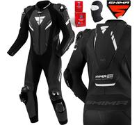 SHIMA Hyper RS perforé Combinaison cuir moto 1 pièce, noir/blanc, 48
