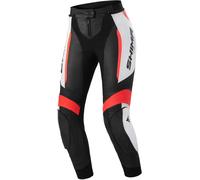 SHIMA Miura 2.0 Pantalon en cuir de moto pour dames, Noir/Blanc/Rouge, Taille 40