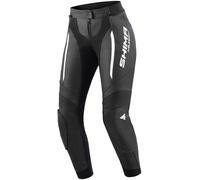 SHIMA Miura 2.0 Pantalon en cuir de moto pour dames, Noir/Blanc, Taille 36