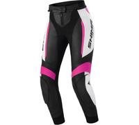 SHIMA Miura 2.0 Pantalon en cuir de moto pour dames, noir/rose, Taille 34