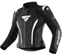 SHIMA Miura 2.0 Veste en cuir de moto pour dames, noir-blanc, taille 42 pour femmes