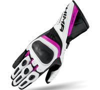 SHIMA Miura perforé Gants de moto pour dames, noir-blanc-rose, taille S pour femmes