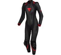SHIMA Miura RS Costume en cuir de moto une pièce pour dames, noir-rouge, taille 32 pour femmes